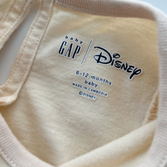 babyGap x Disney Winnie the Pooh Piglet Graphic Romper 6-12 month Girls Yellow - Picture 5 of 6